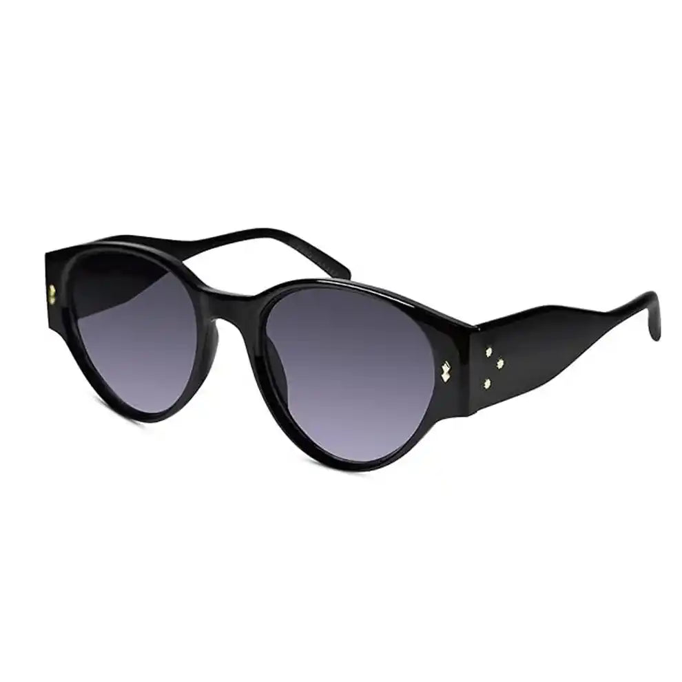 View Lenskandy Dark black round sunglasses for women with 100% UVA UVB protection