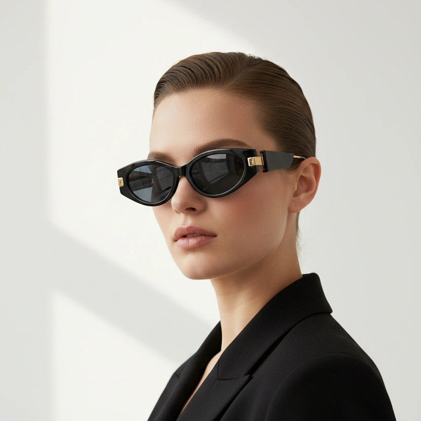 Black Cateye Sunglasses for Women & Men ELS2026S022-BLK