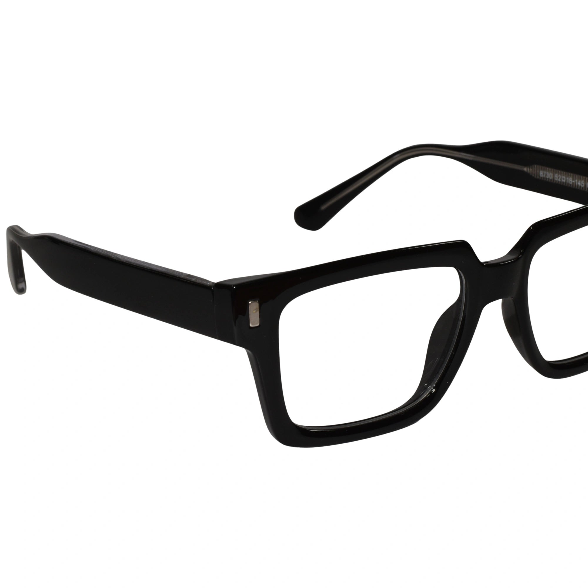 Black Clip On Rectangular Eyeglasses Men & Women LKE8730-BLK