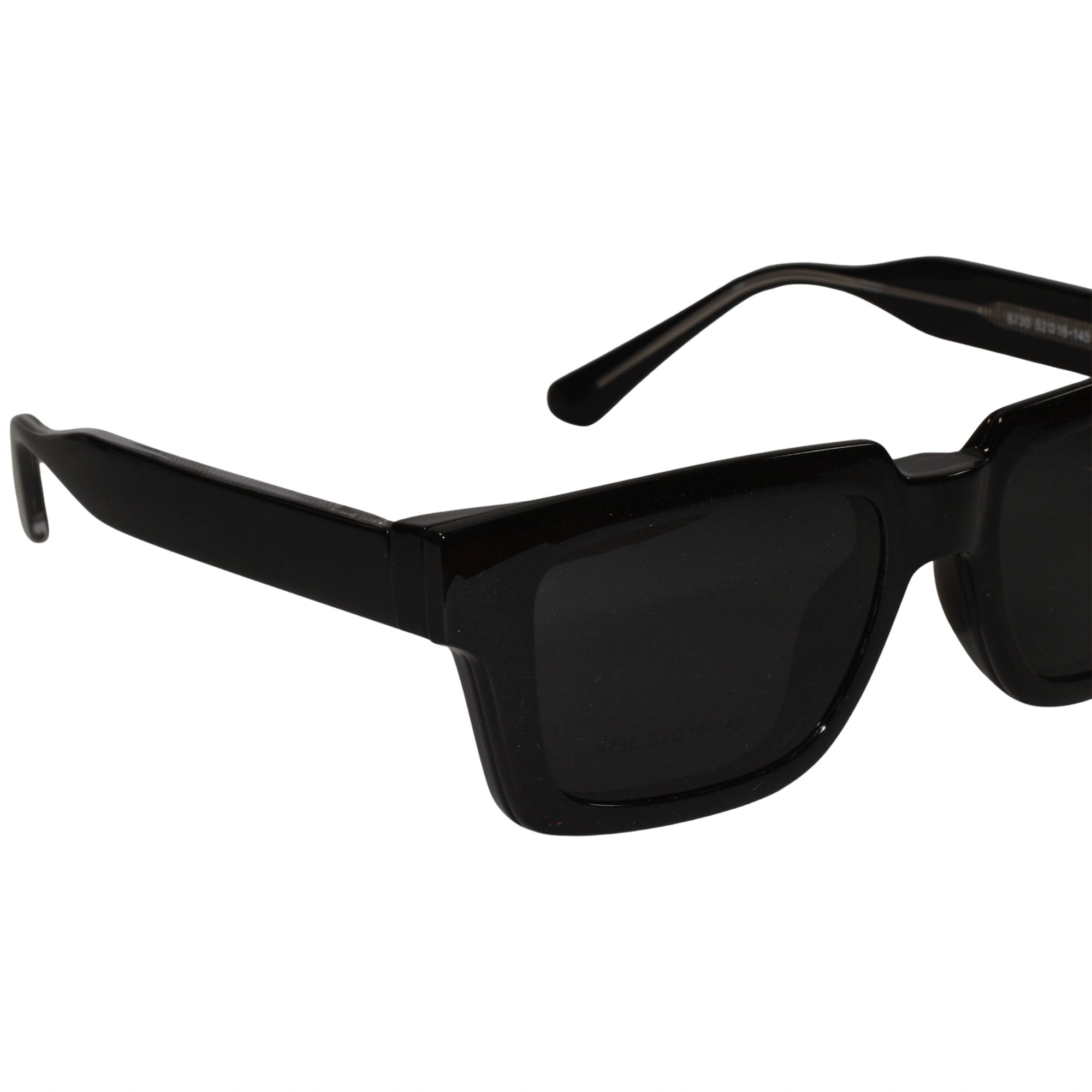 Black Clip On Rectangular Eyeglasses Men & Women LKE8730-BLK