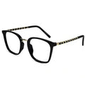 Black Designer Square Eyeglasses & Computer Glasses For Women ELE203-BLK