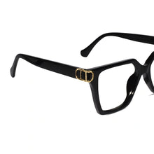 Black Designer Square Eyeglasses For Women