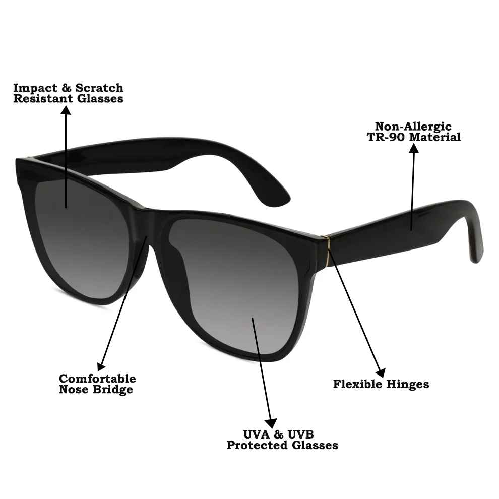 Black Designer Sunglasses For Men & Women LKSGTZ02-BLK
