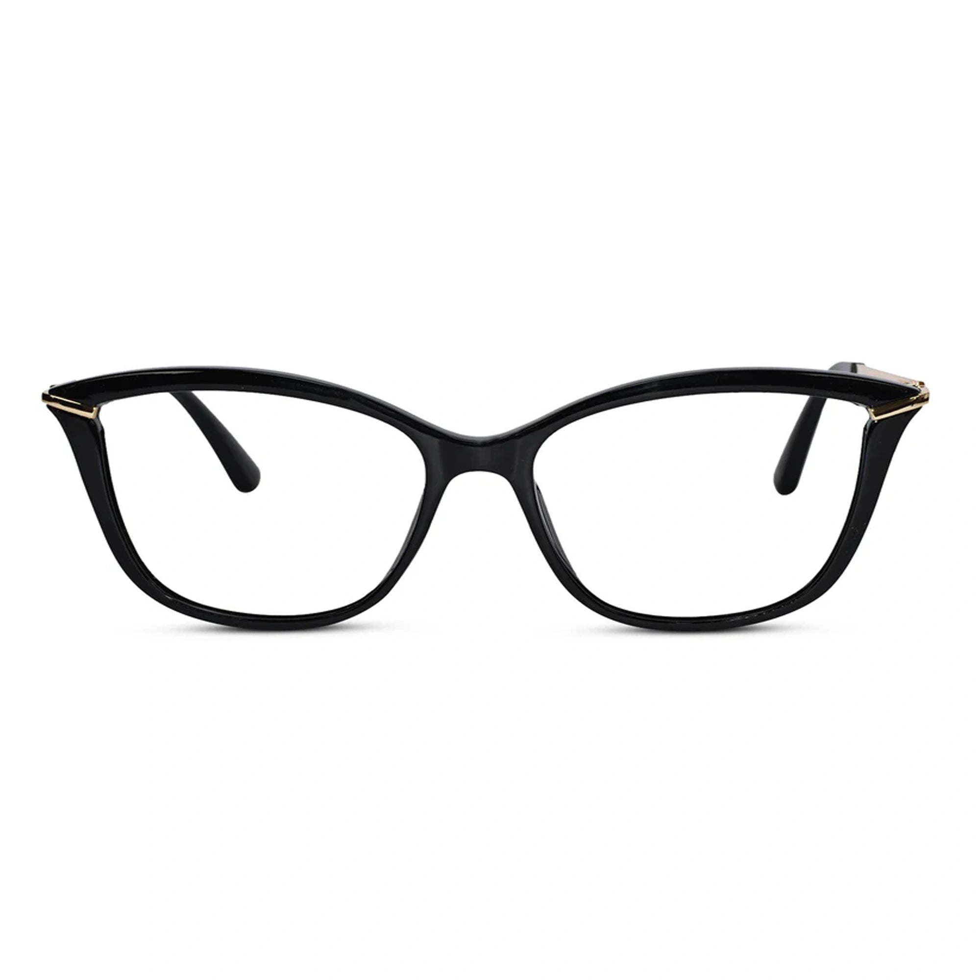 Black Gold Cat eye Eyeglasses For Women LKE2036-BLK