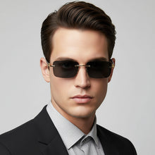 Black Golden Rimless Sunglasses For Women And Men