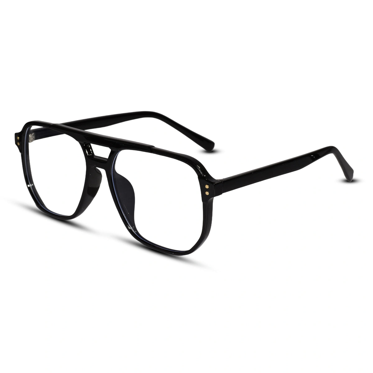 Black Marshall Rrectangular Eyeglasses For Men