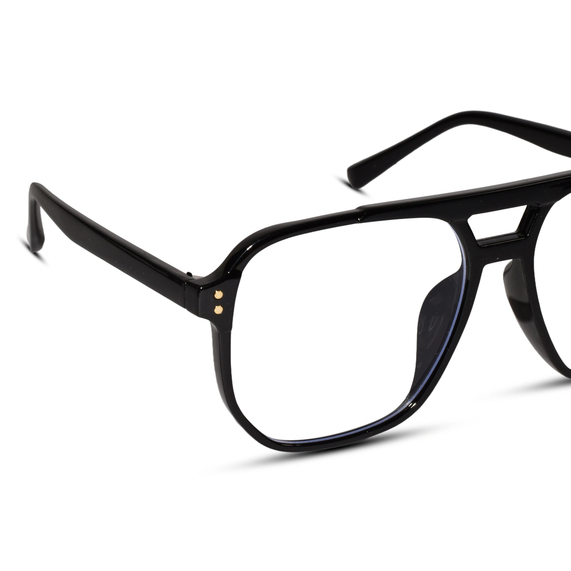 Black Marshall Rrectangular Eyeglasses For Men LKE8935-BLK