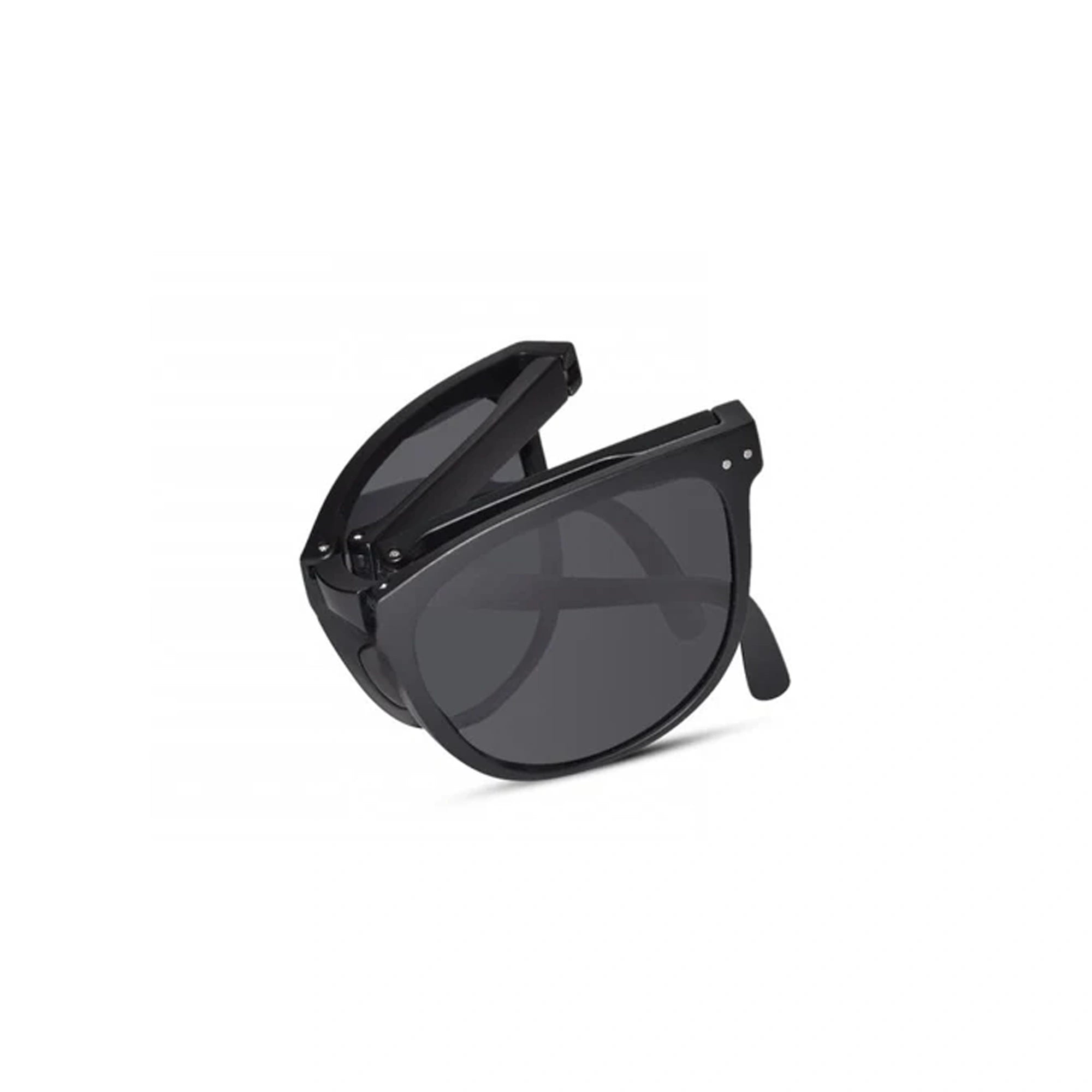 Black Matt Wayfarer Foldable Sunglasses For Men & Women LKS809-BLK