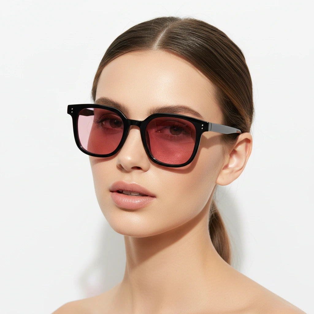 Black Rectangular Sunglasses Trending For Men and women LKS2139-PNK