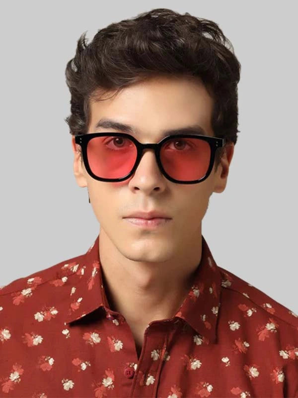 Black Rectangular Sunglasses Trending For Men and women LKS2139-PNK