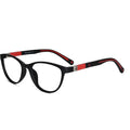 Black Red Cat eye Eyeglasses For Girls LKEK5032-BLK