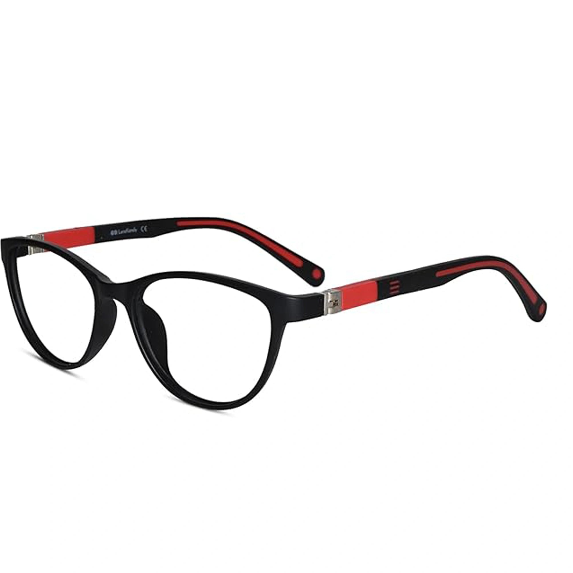 Black Red Cat eye Eyeglasses For Girls LKEK5032-BLK