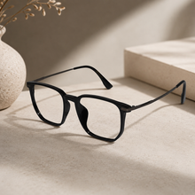 Black Square Eyeglasses For Men & Women ELE98014-BLK