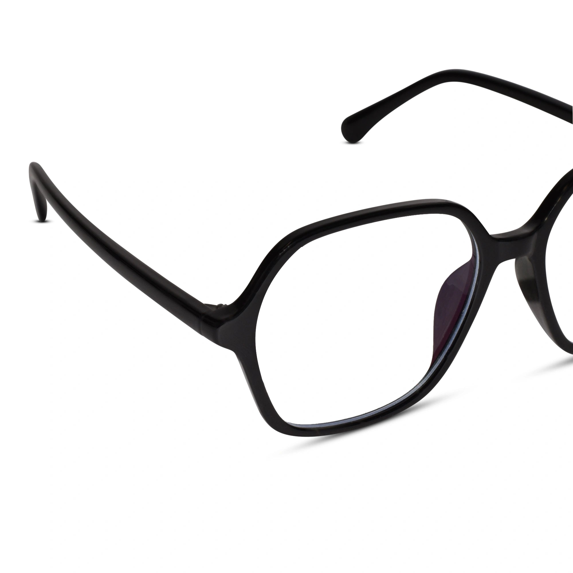 Black Square Eyeglasses For Men & Women LKE66009-BLK