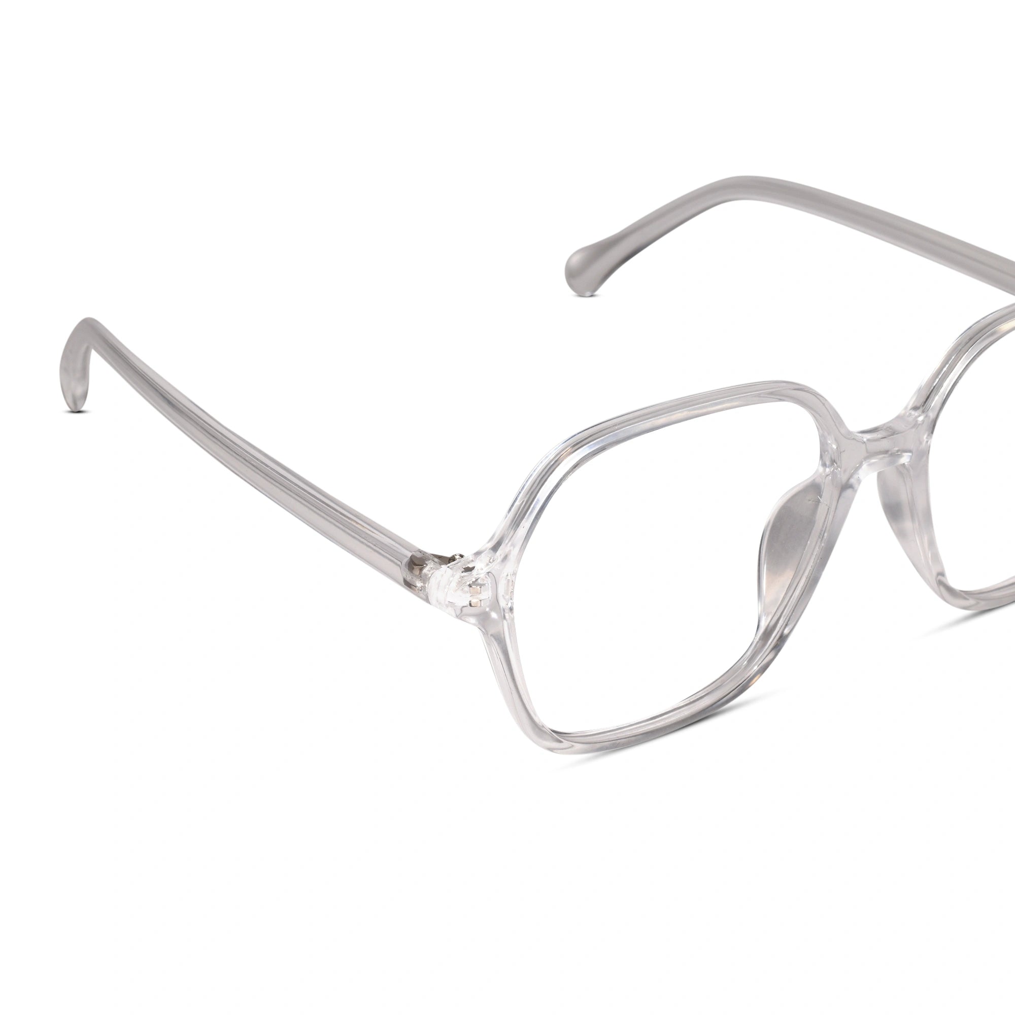 Transparent Square Eyeglasses For Men & Women LKE66009-TRAN