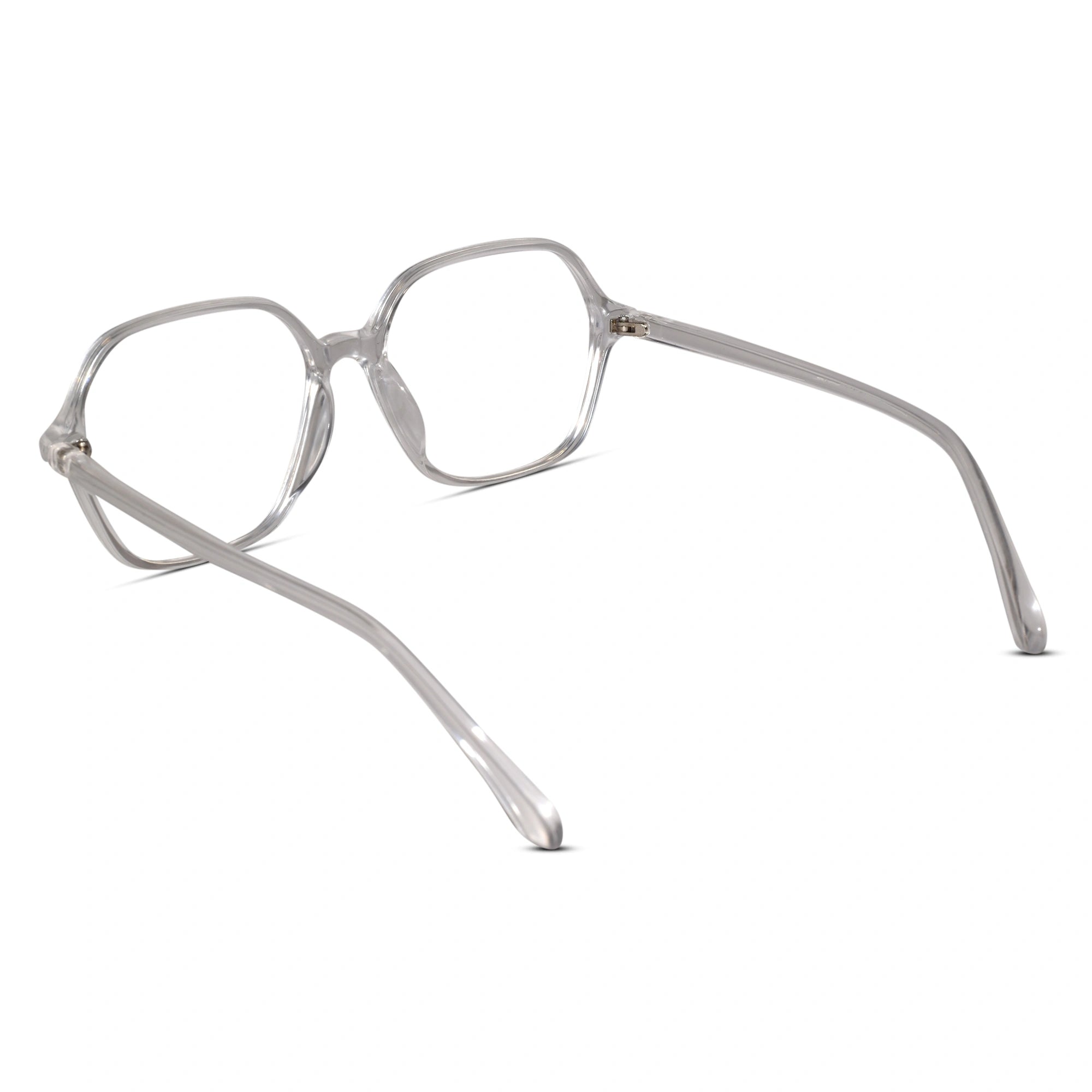 Transparent Square Eyeglasses For Men & Women LKE66009-TRAN