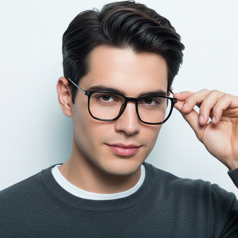 Black Square Eyeglasses For Men & women LKE98014-BLK