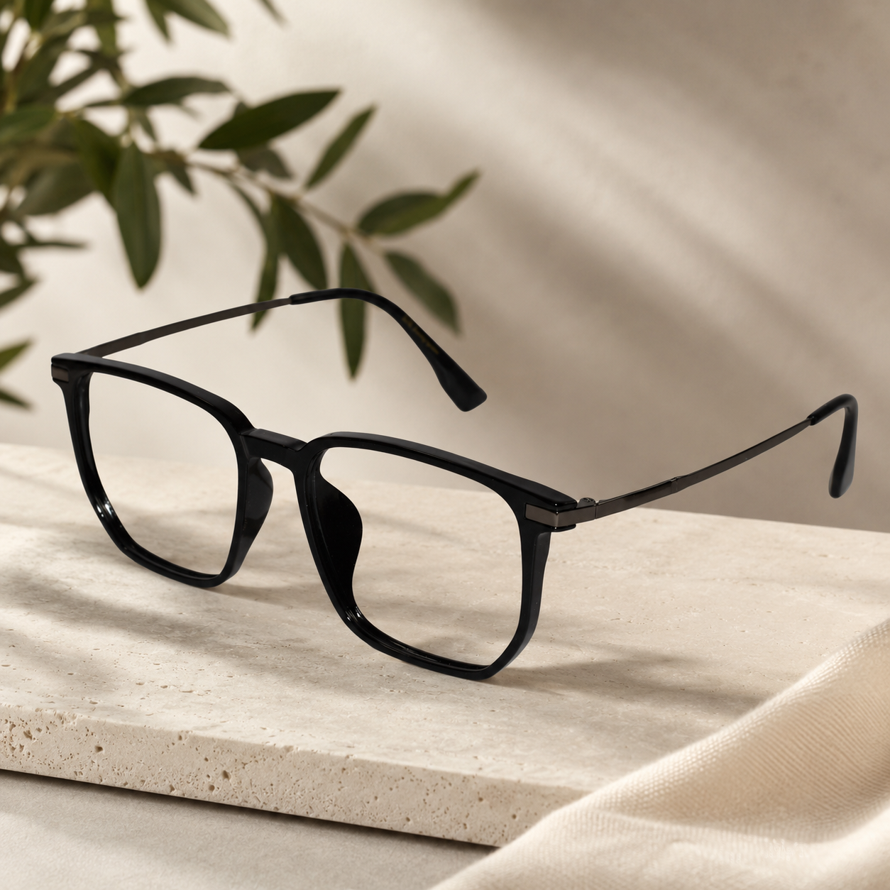 Black Square Eyeglasses For Men & women LKE98014-BLK