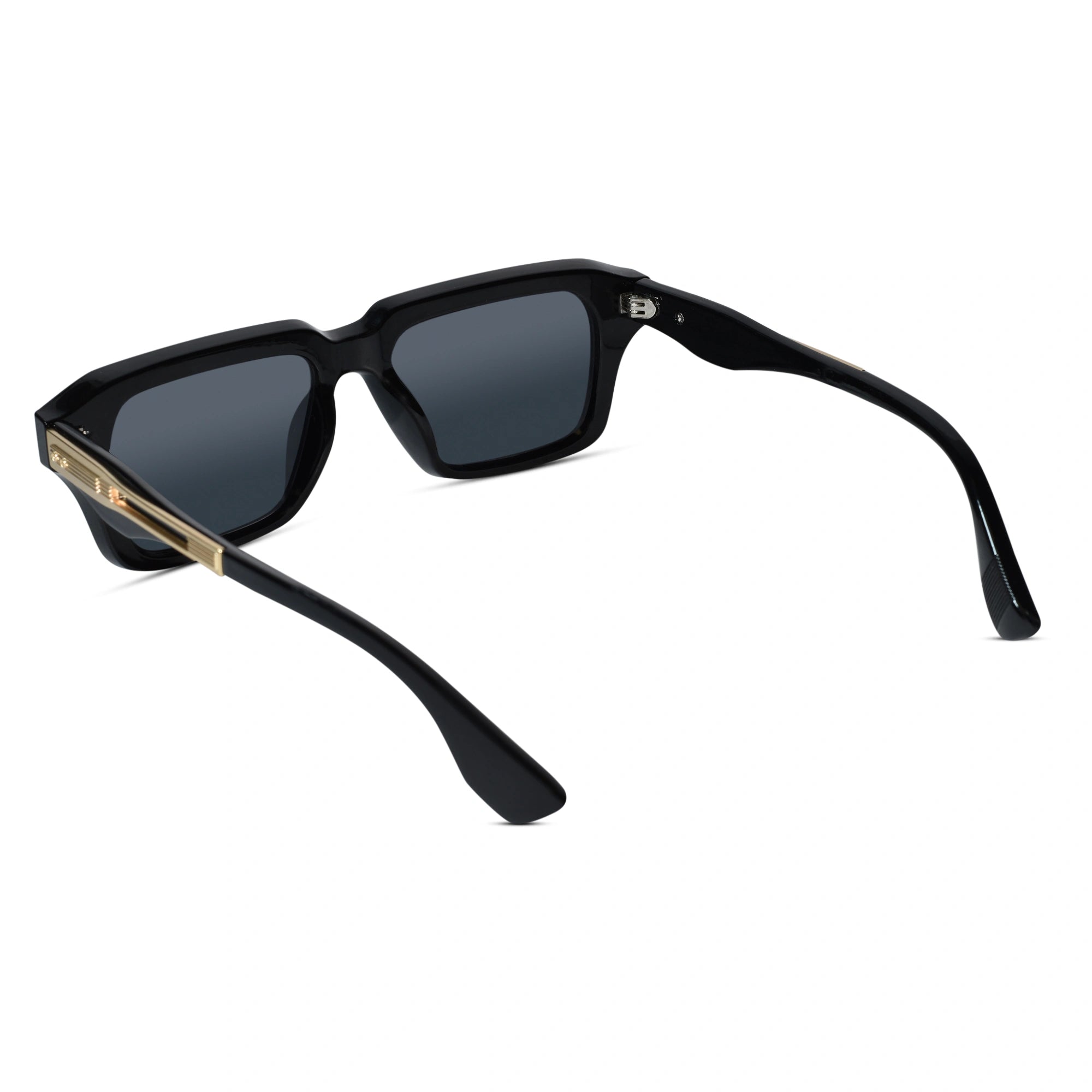 Black Square Sunglasses for Men & Women ELS2026S015-BLK