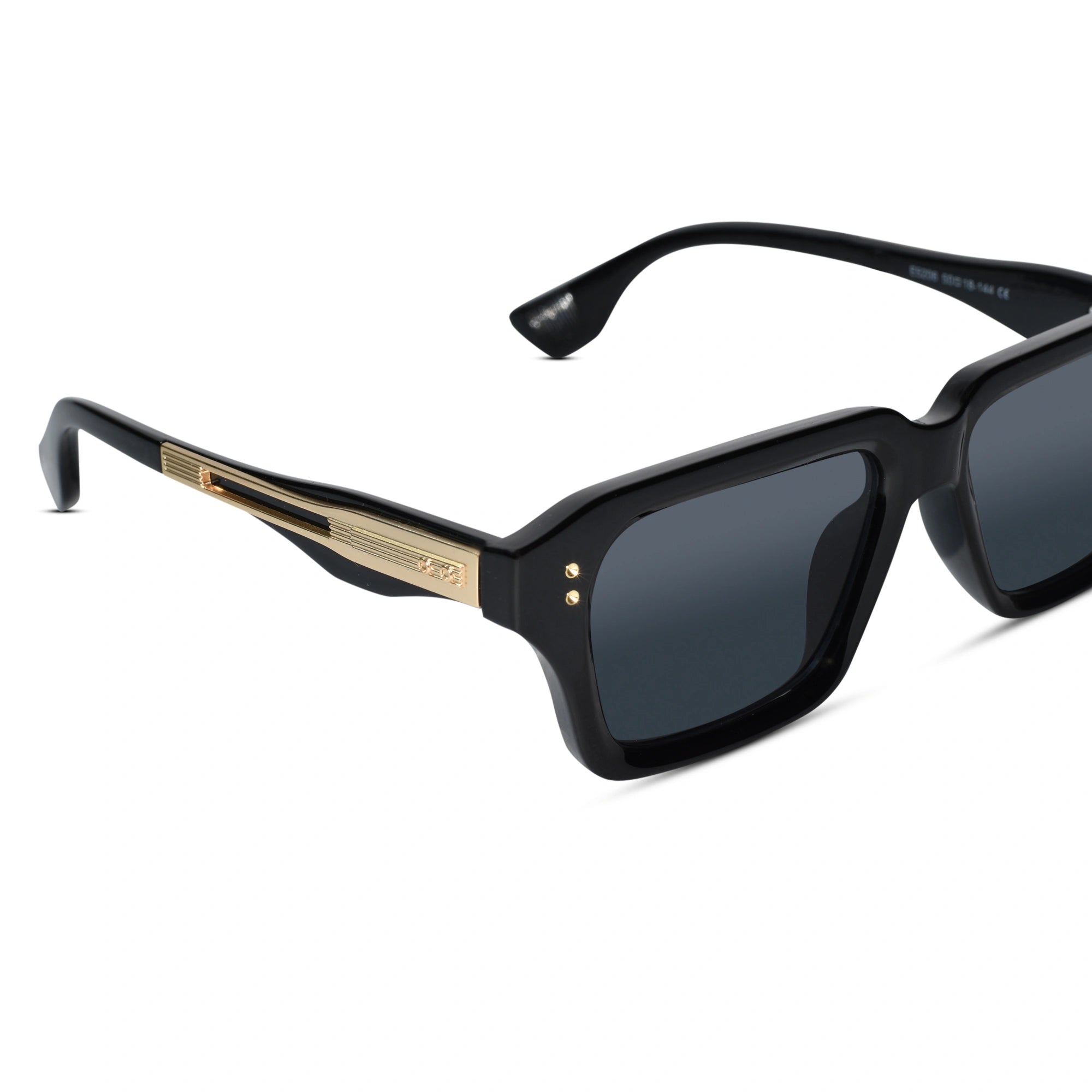 Black Square Sunglasses for Men & Women ELS2026S015-BLK