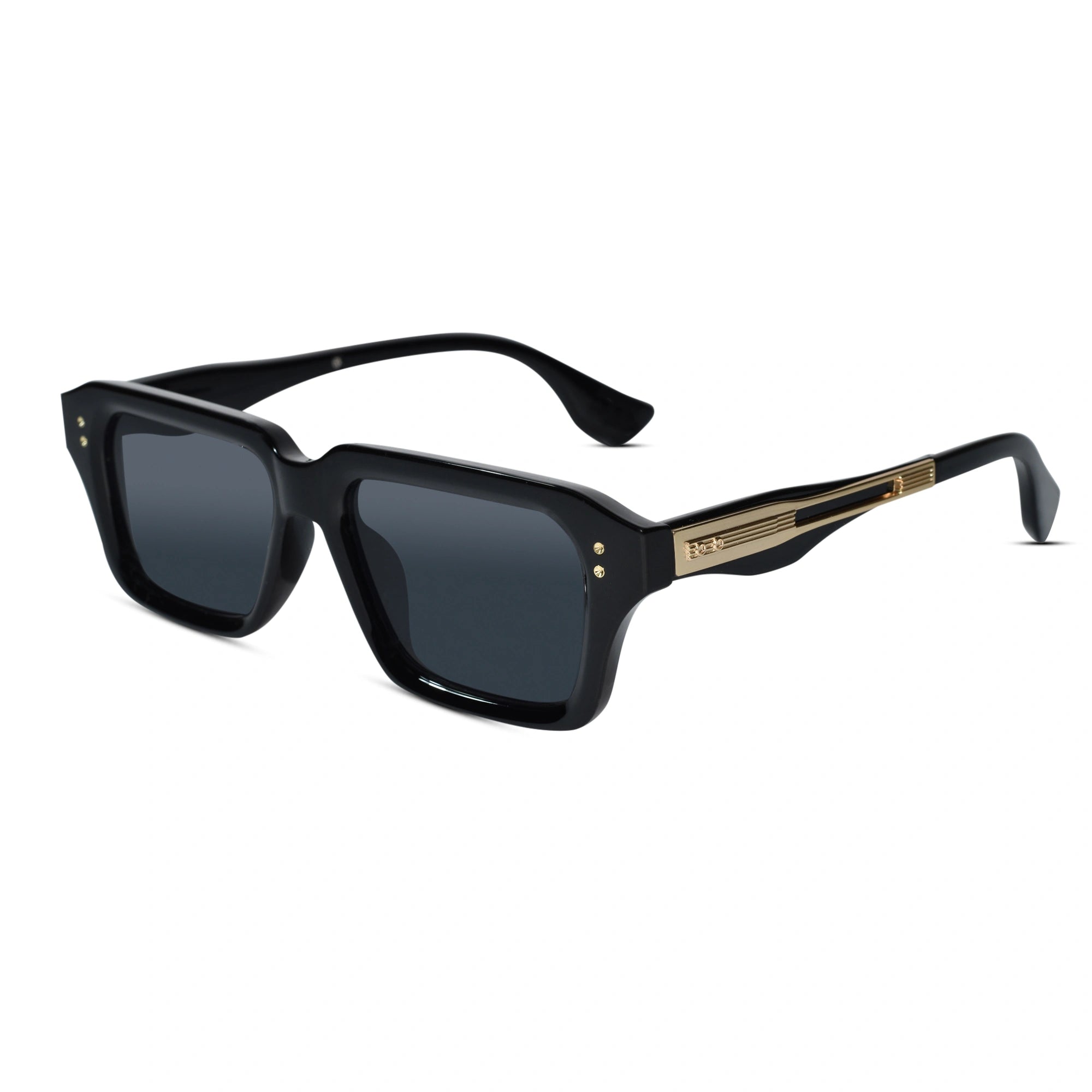 Black Square Sunglasses for Men & Women ELS2026S015-BLK