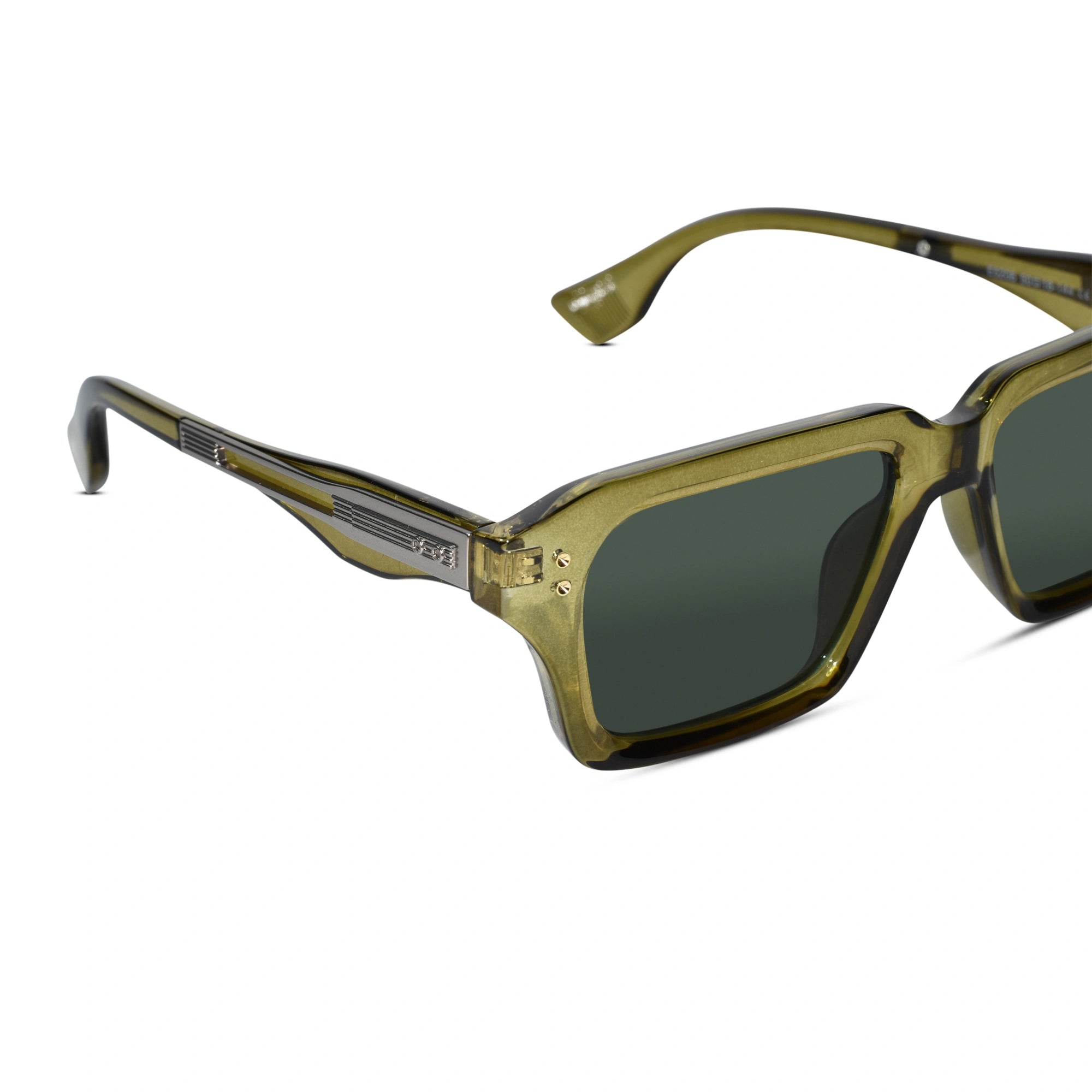 Black Square Sunglasses for Men & Women ELS2026S015-GRN