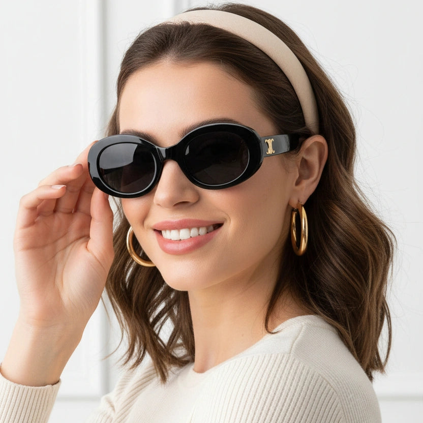 Black Sunglasses For Women LKS3948-BLK
