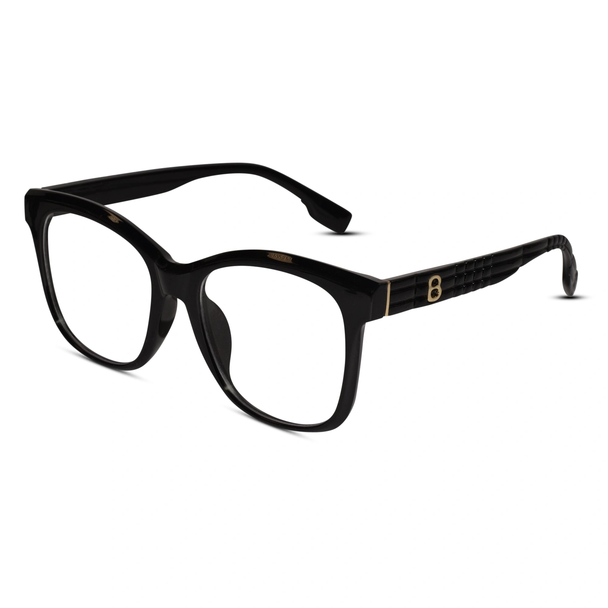 Black Cateye Eyeglasses For Men & Women LKE68015-BLK