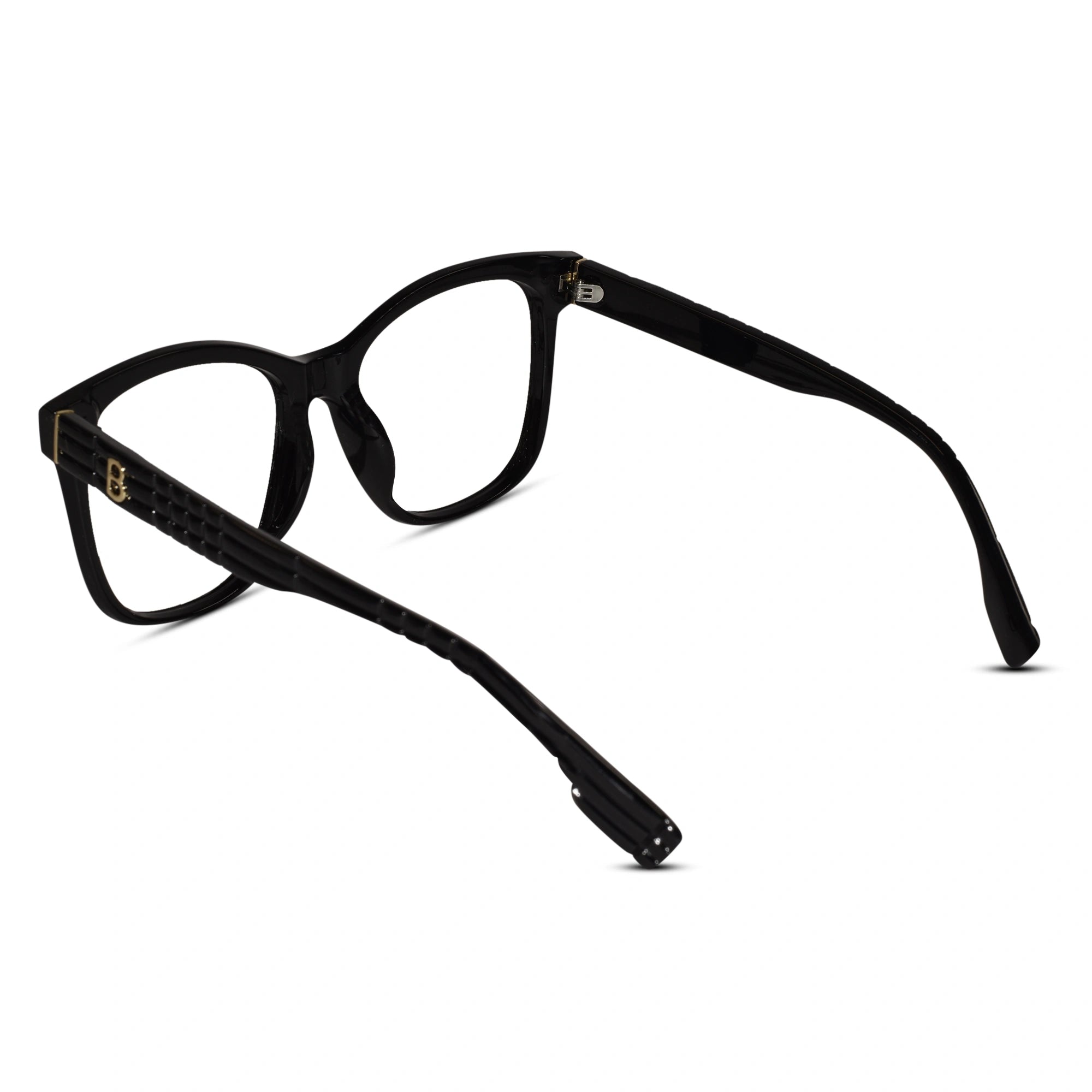 Black Cateye Eyeglasses For Men & Women LKE68015-BLK