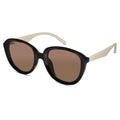 Black with Temple Cateye Sunglasses For Women LKS2422-BLK
