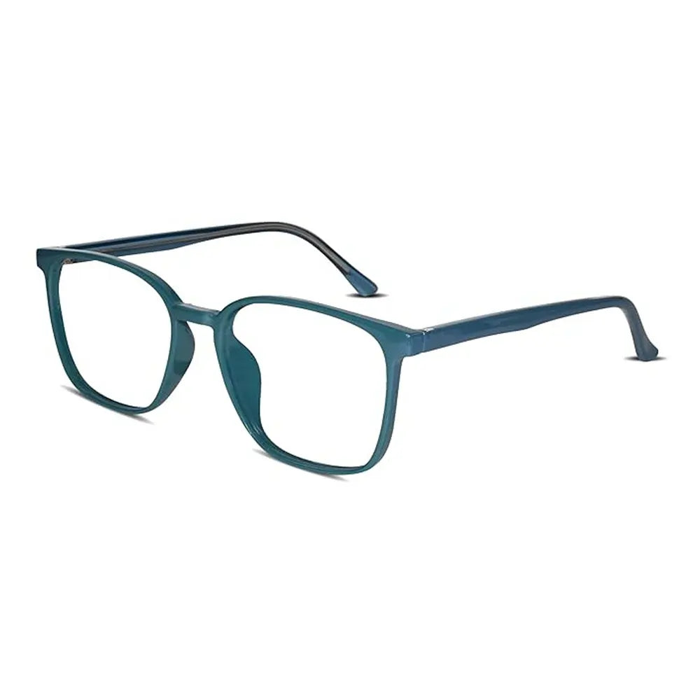 Shiny Aqua Blue Square Antiglare Computer Glasses LKE28006-BLU