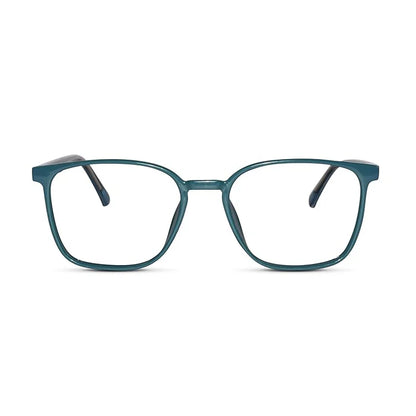 Shiny Grey Square Computer Glasses For Men & Women