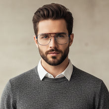 Blue Aviator Eyeglasses & Computer Glasses For Men ELE8616-BLU