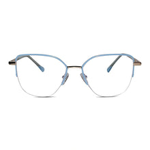 Blue Semi Frame Cateye Computer Glasses