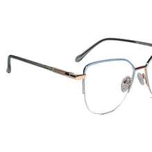 Blue Semi Frame Cateye Computer Glasses