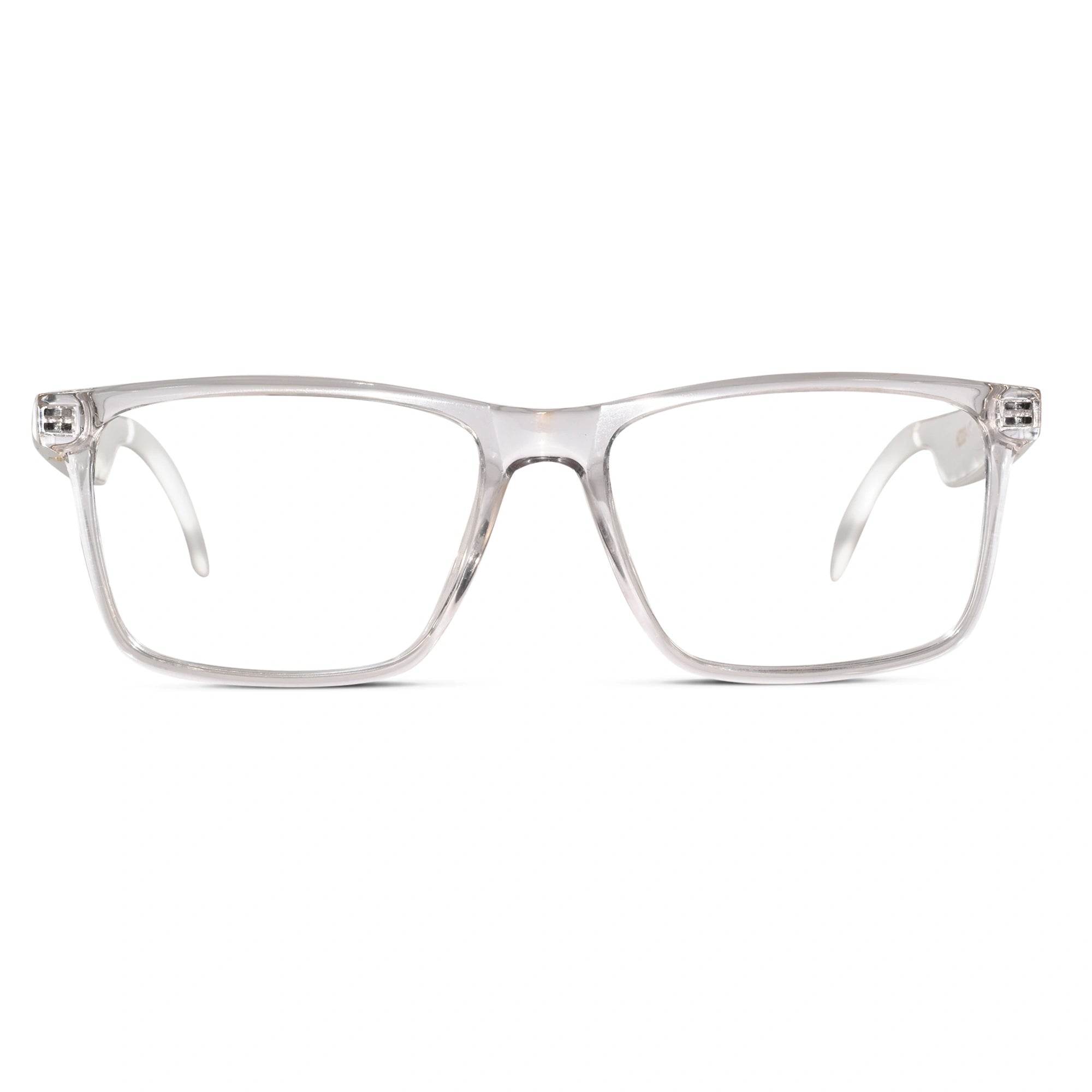 Side view of Smart Transparent Rectangular Eyeglasses unisex – lightweight transparent frame ideal for daily wear