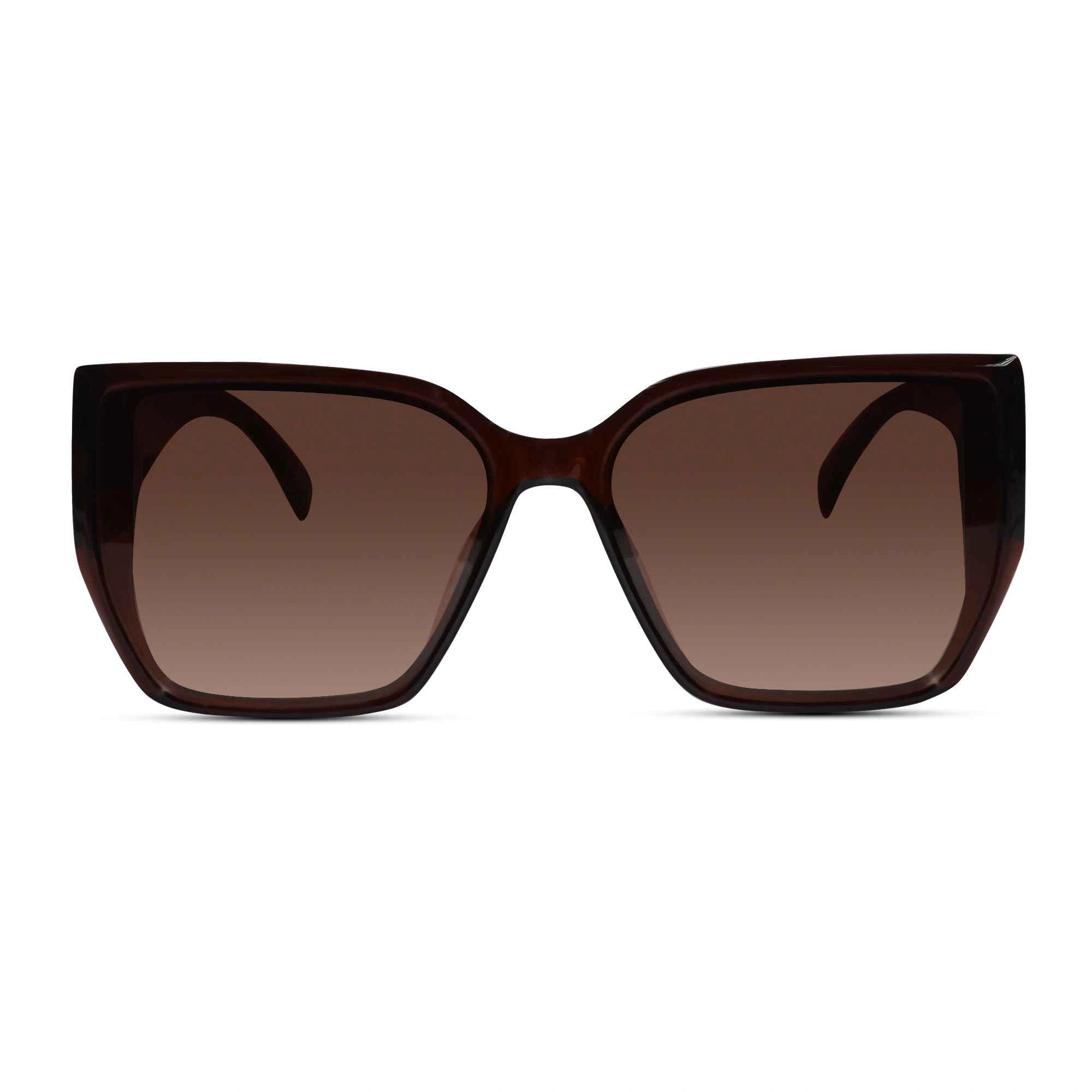 Bold Brown Designer Square Sunglasses For Women LKS9131-BRN