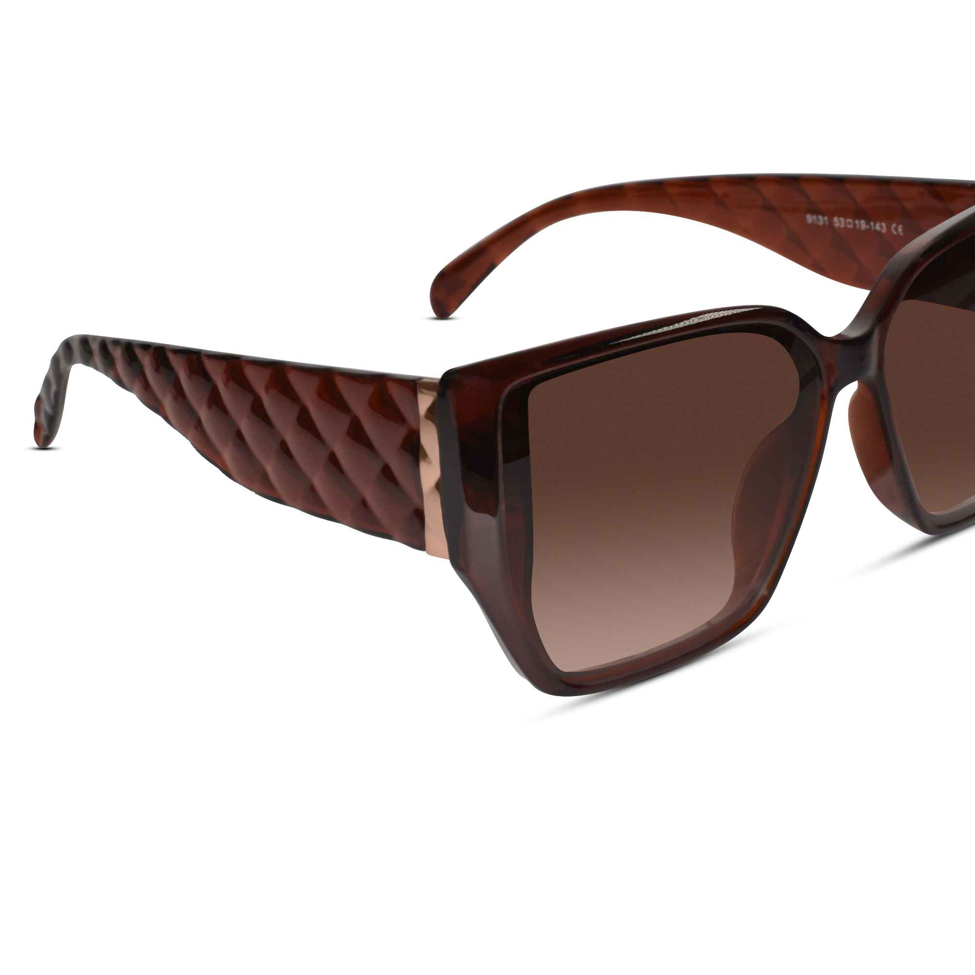 Bold Brown Designer Square Sunglasses