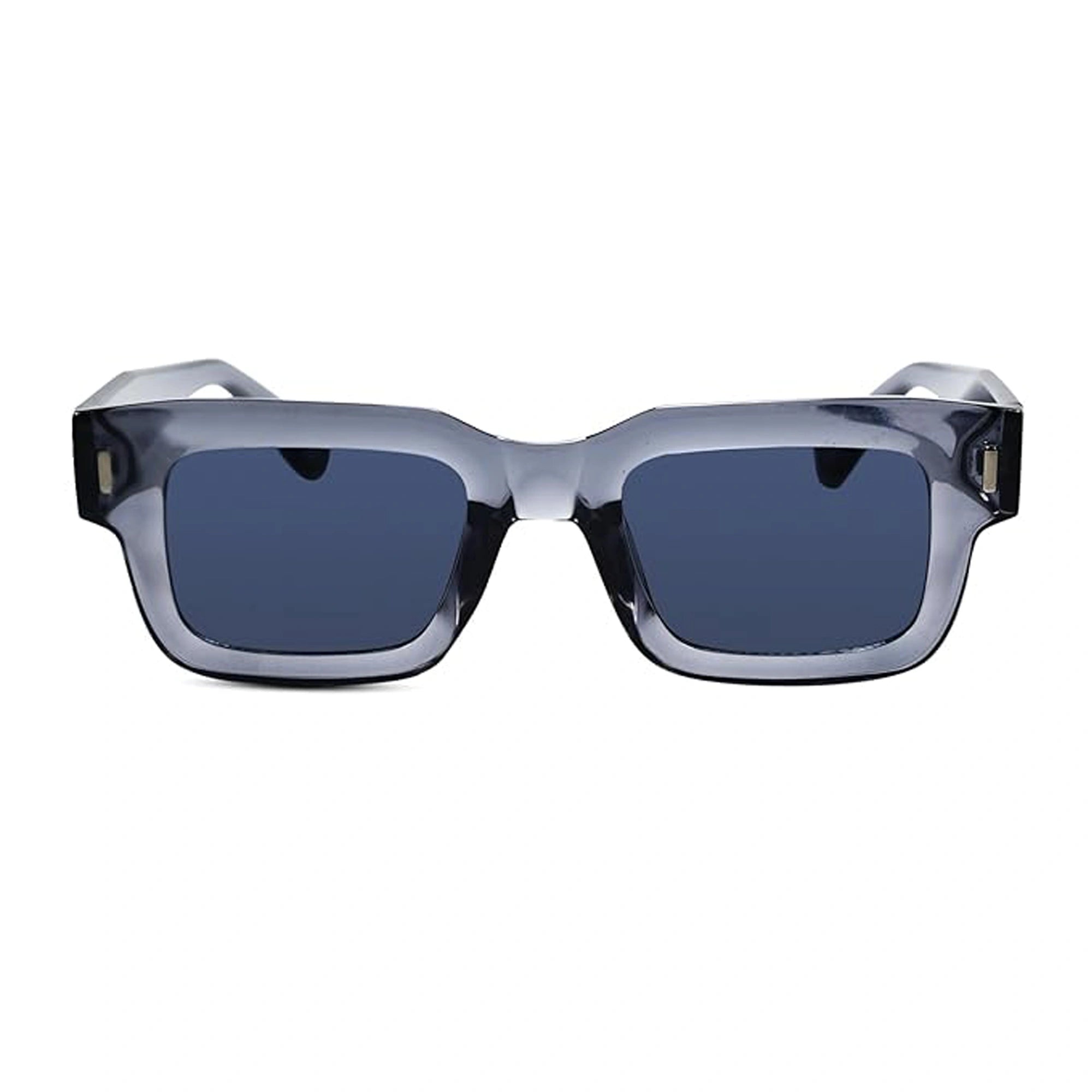 Bold Brown Rectangular Sunglasses For Men & Women LKS3688-GREY