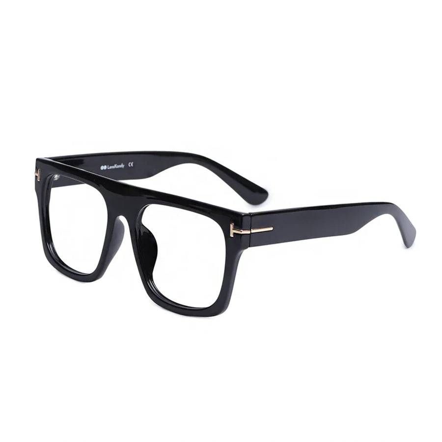 Bold Designer Wayfarer Black Full Rim Eyeglasses For Men & Women