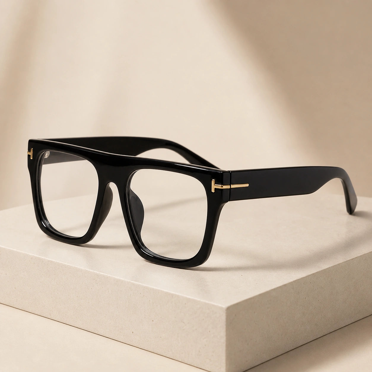 Bold Designer Wayfarer Black Full Rim Eyeglasses For Men & Women LKE95167-BLK