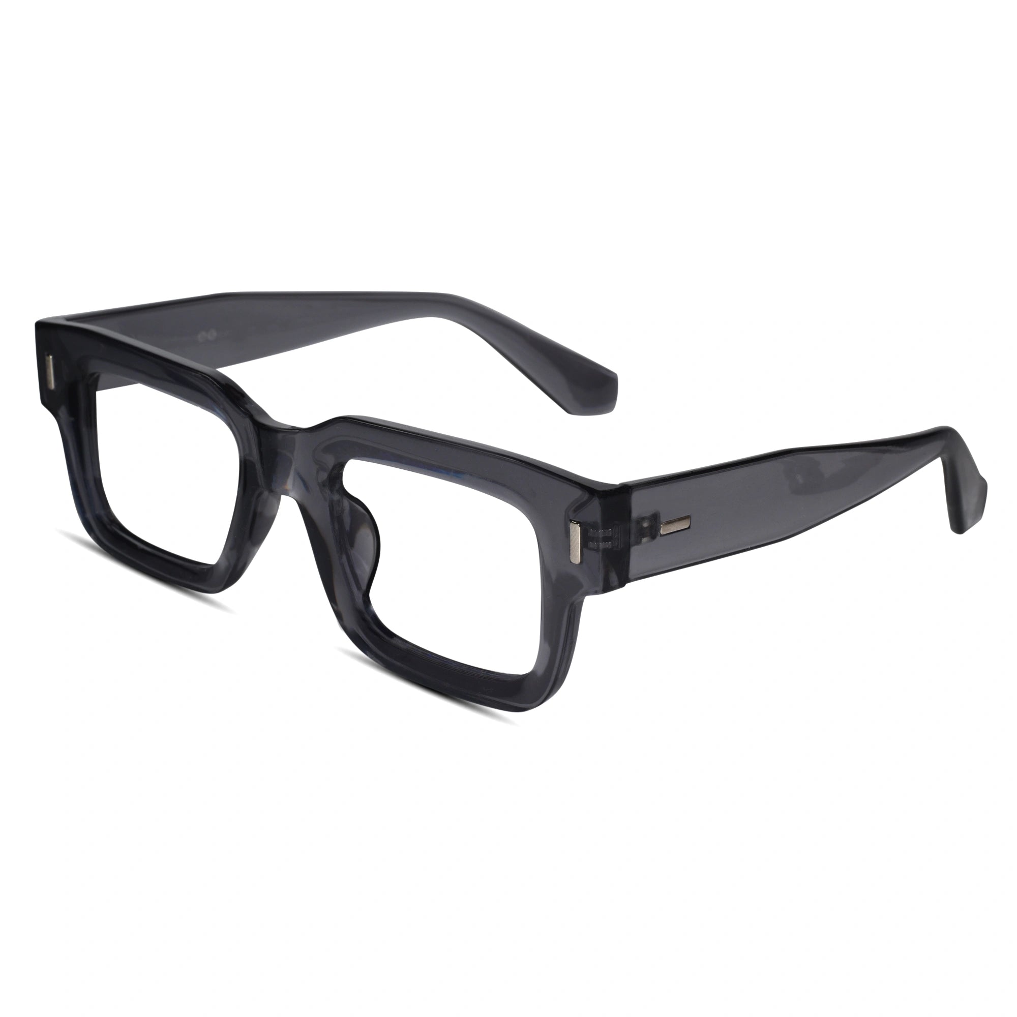 Bold Grey Wayfarer Eyeglasses For Men & Women LKE3688-GRY