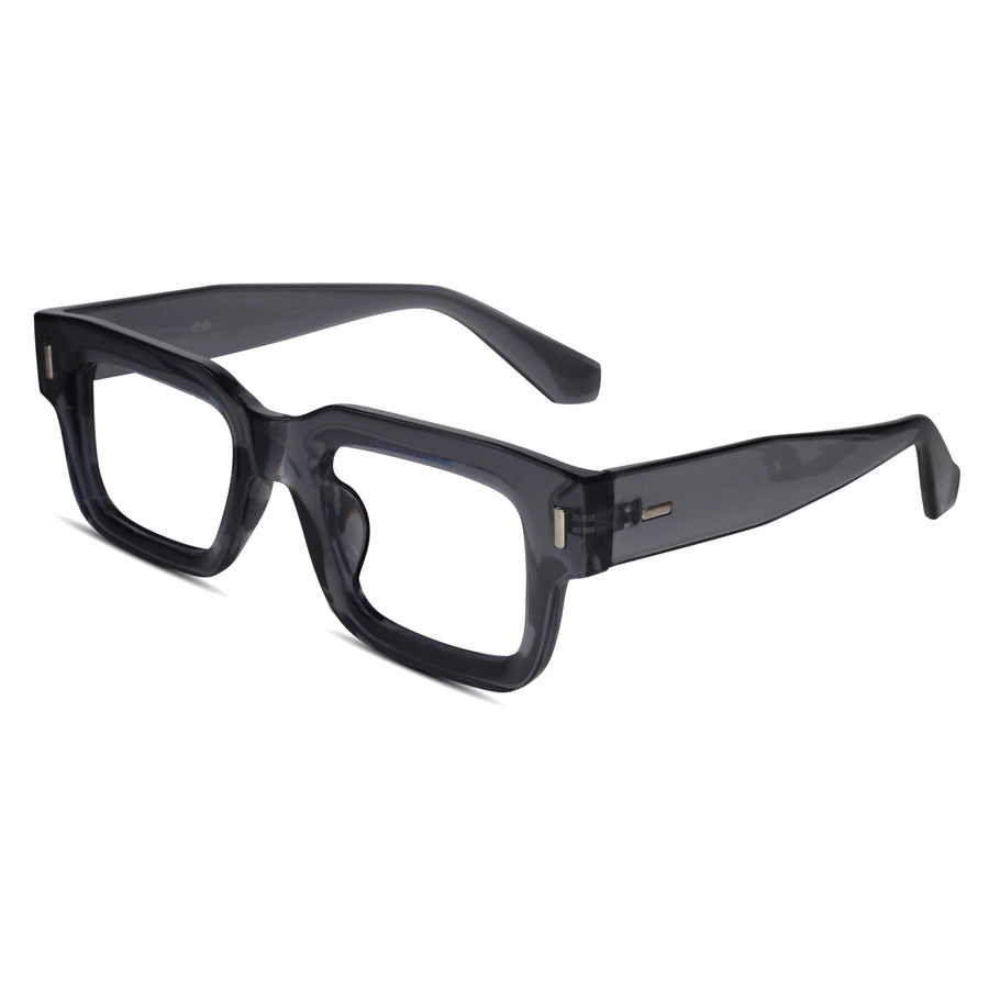 Bold Grey Wayfarer Eyeglasses For Men & Women