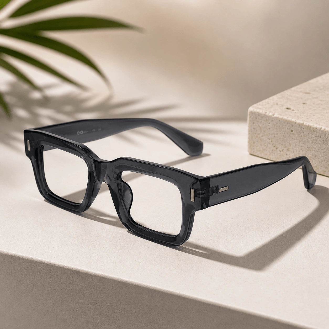 Bold Grey Wayfarer Eyeglasses For Men & Women LKE3688-GRY