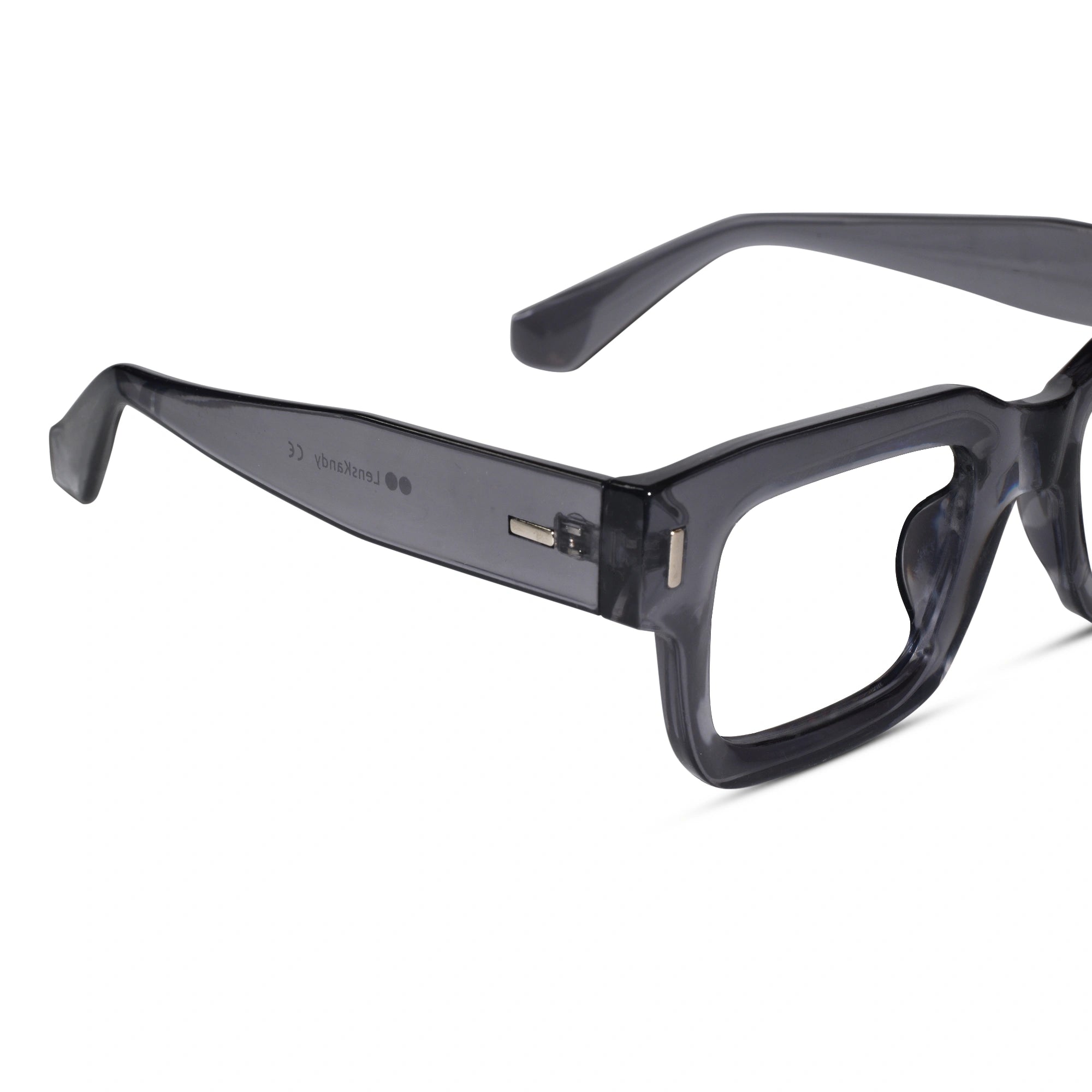 Bold Grey Wayfarer Eyeglasses For Men & Women LKE3688-GRY