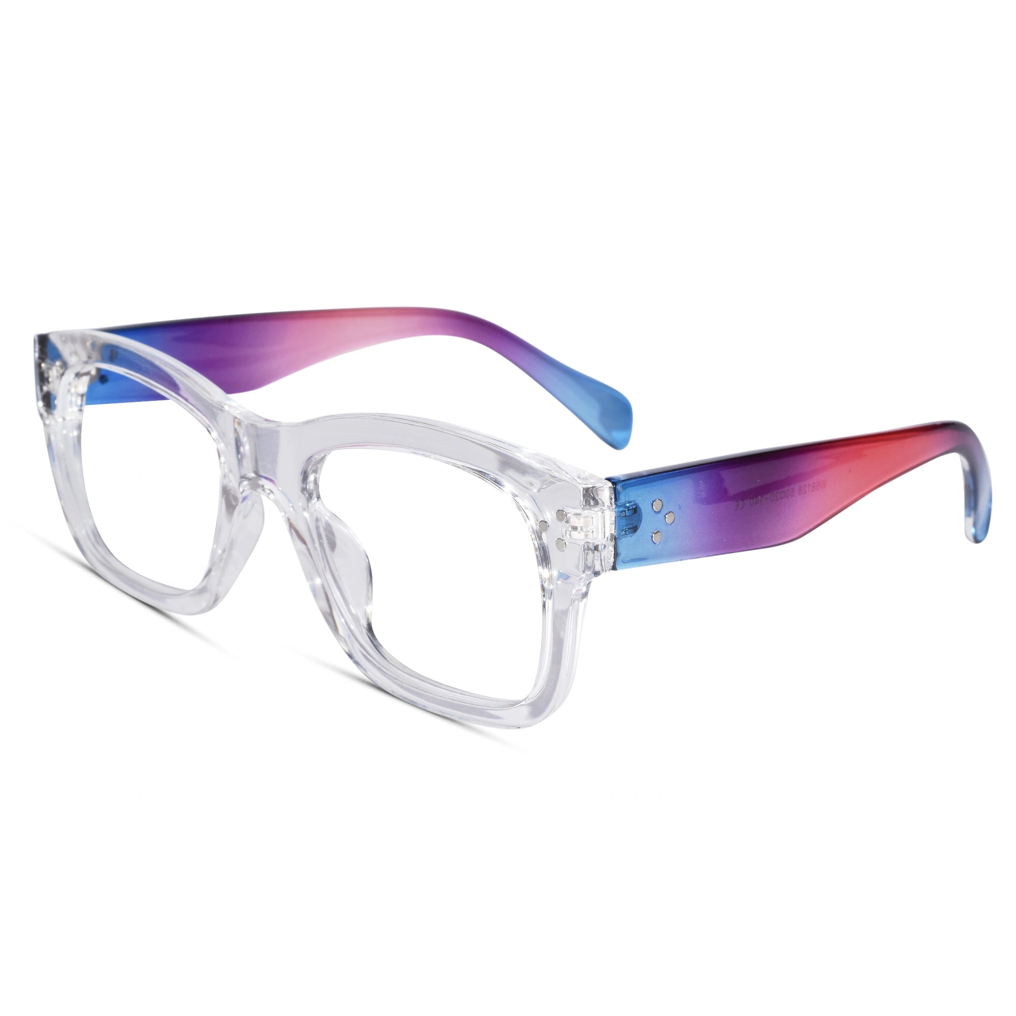 Bold Multi Color Wayfarer Eyeglasses Men & Women LKE68128-PINK