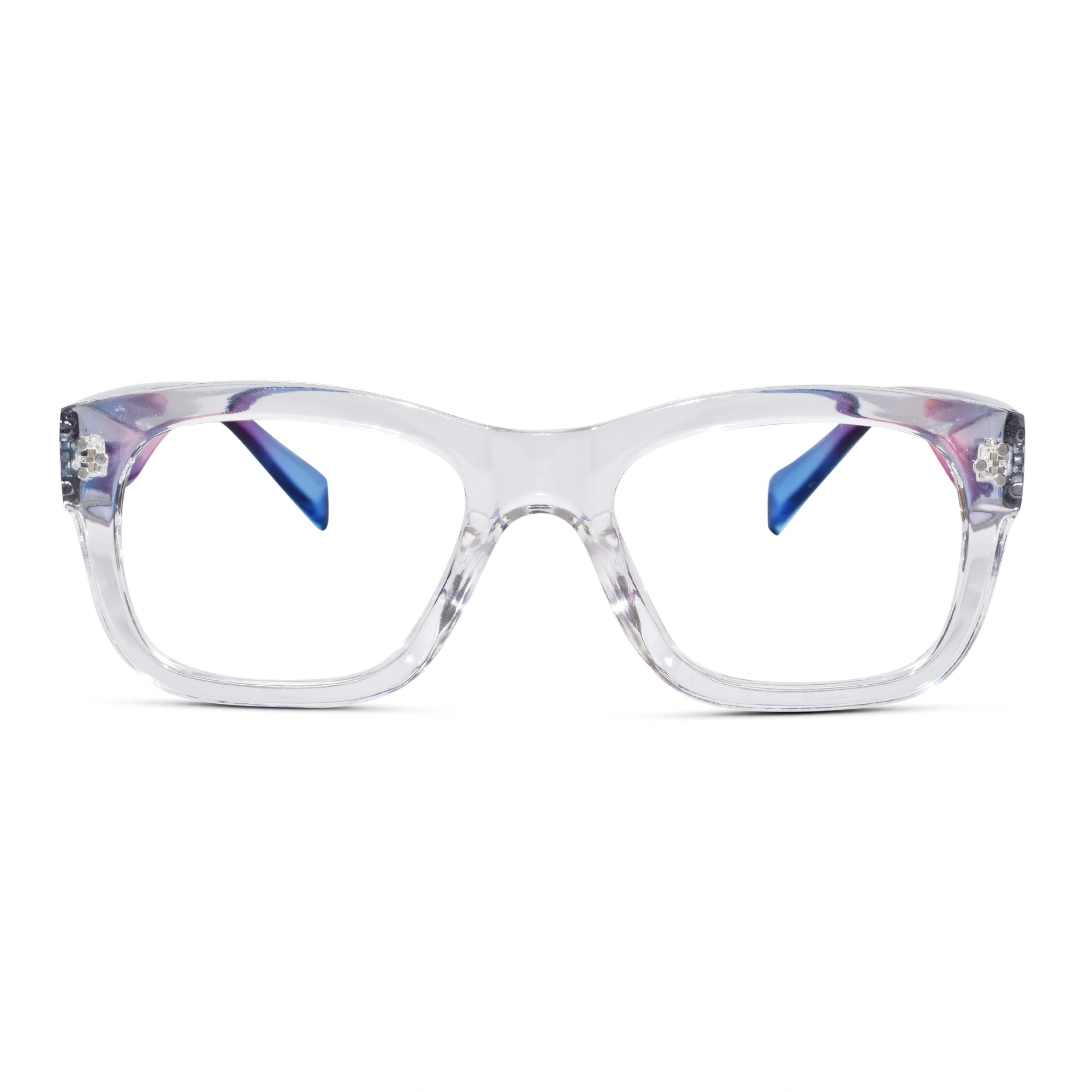 Bold Multi Color Wayfarer Eyeglasses Men & Women LKE68128-PINK