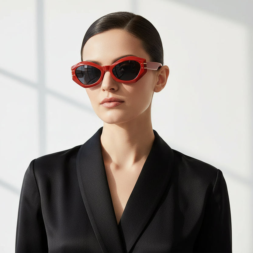 Bold | Red Cateye Sunglasses For Women LKSGTZ03-RED