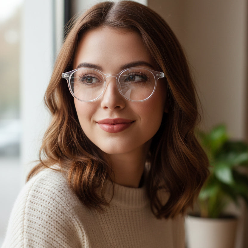 Bold Transparent Eyeglasses For Men & Women LKE1012-TRANS
