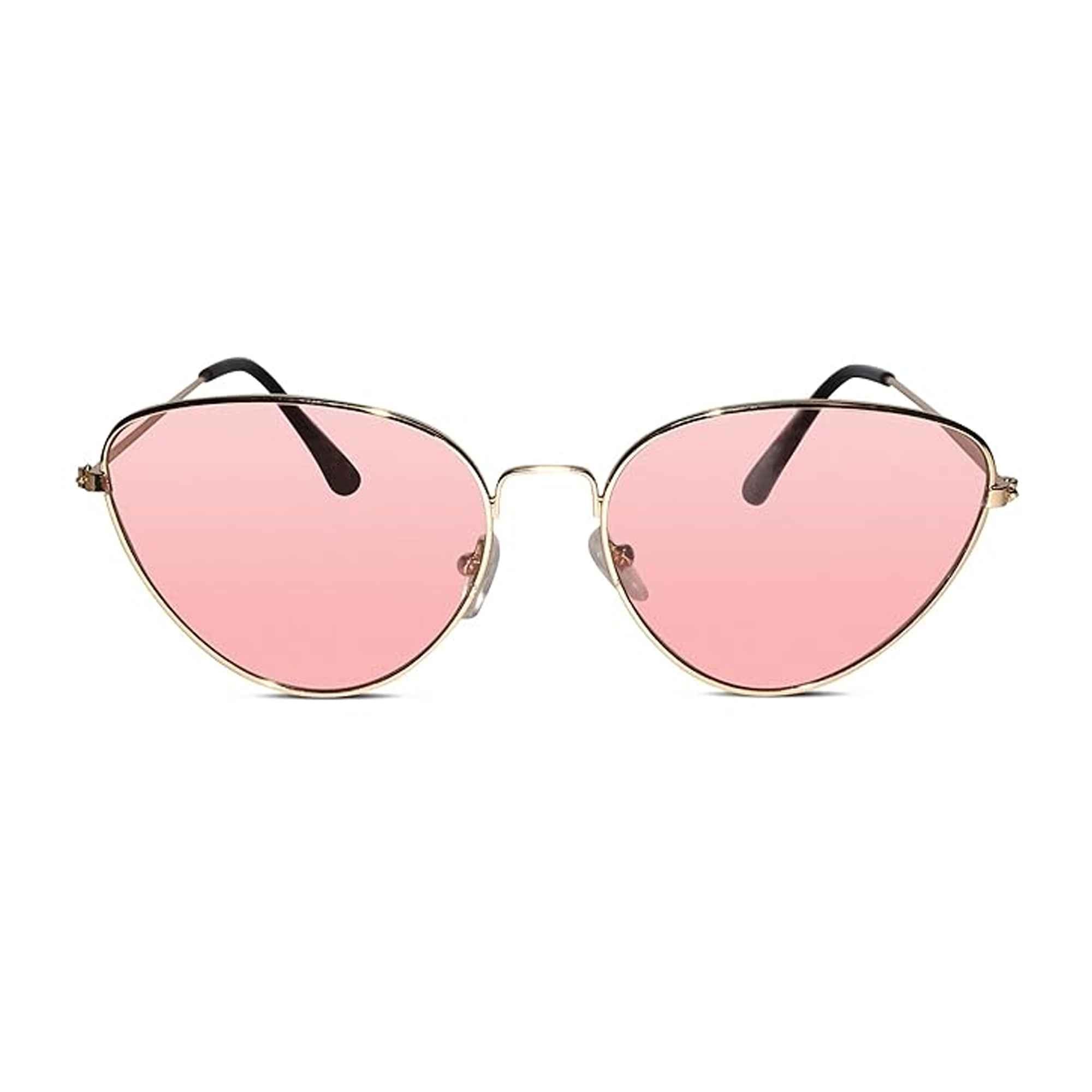 Vintage | Metal Pink Cateye Sunglasses For Women LKS3493-PNK